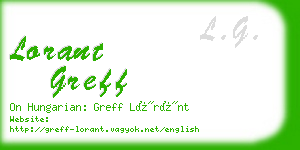 lorant greff business card
